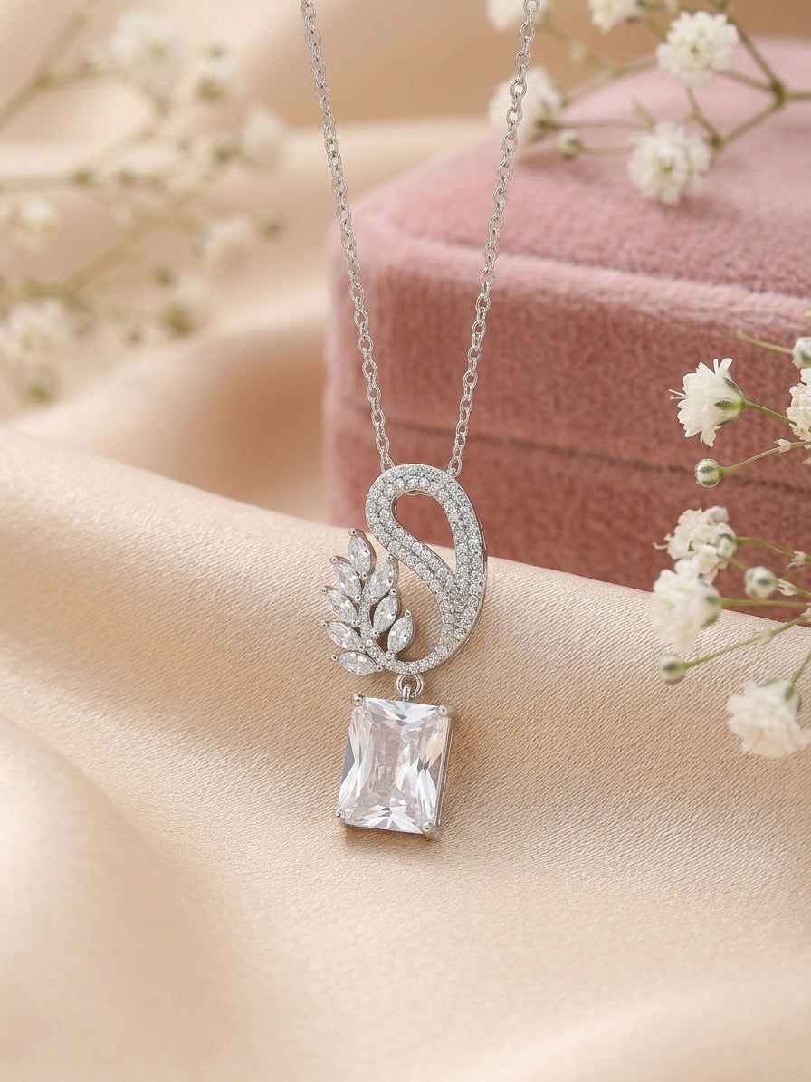 The Aurora Cushion-Cut Diamond Pendant Necklace