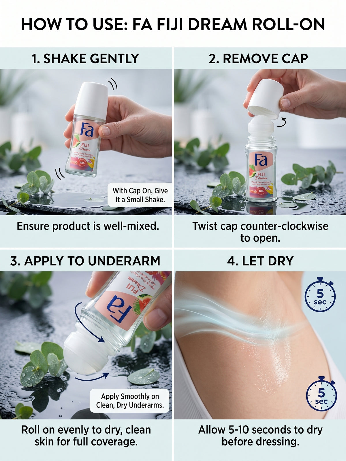 Fa Fiji Dream Anti-Perspirant Roll-On (Watermelon & Ylang Ylang Scent)