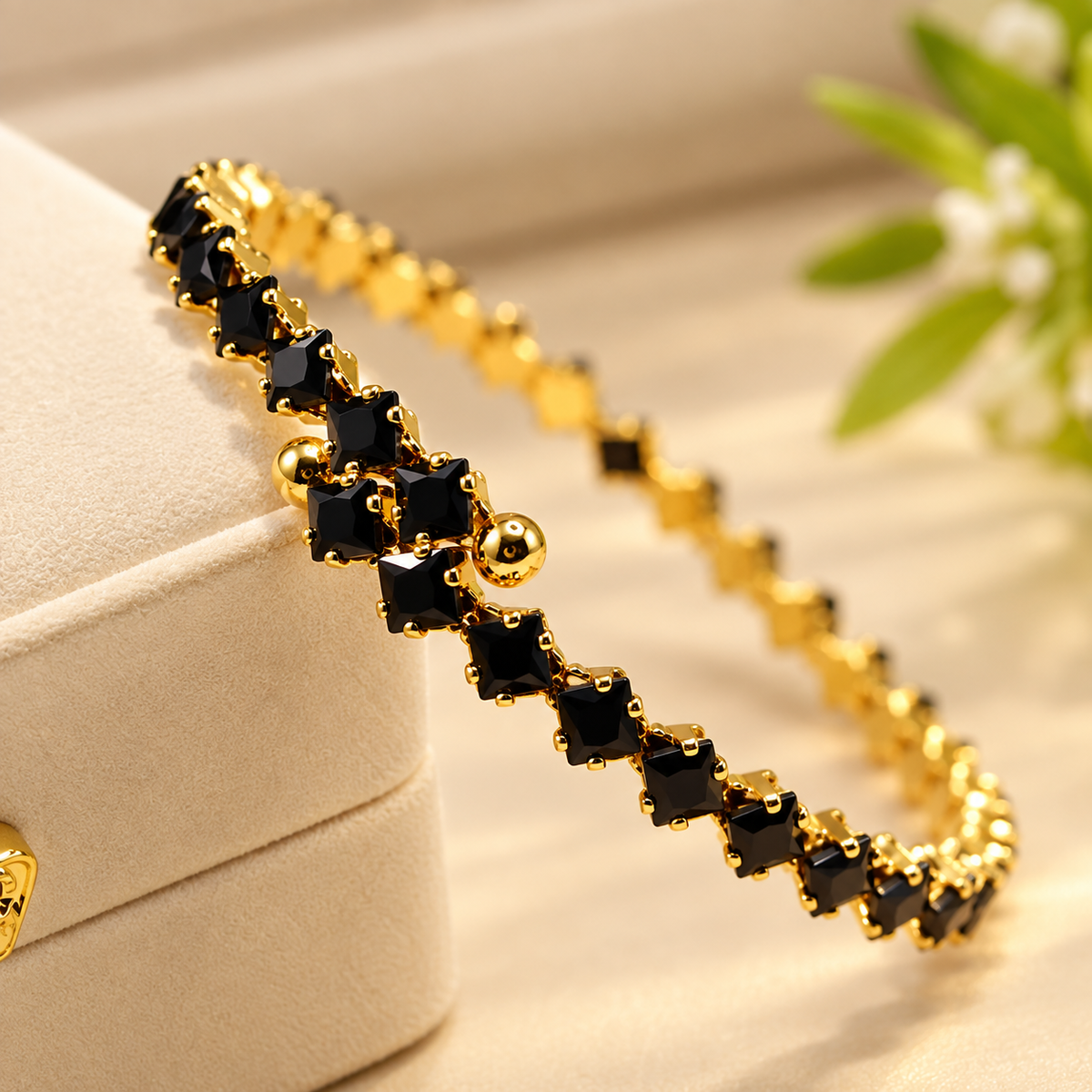 Royal Luxe Trio – Gold CZ Crystal Bracelets
