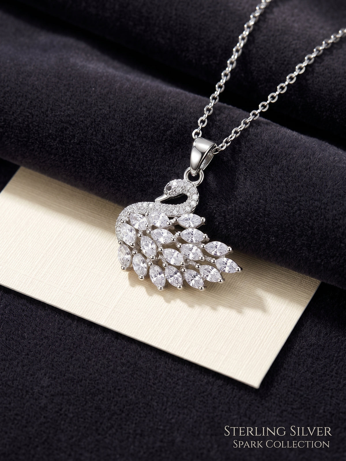 Swan Cubic Zirconia Swan Necklace