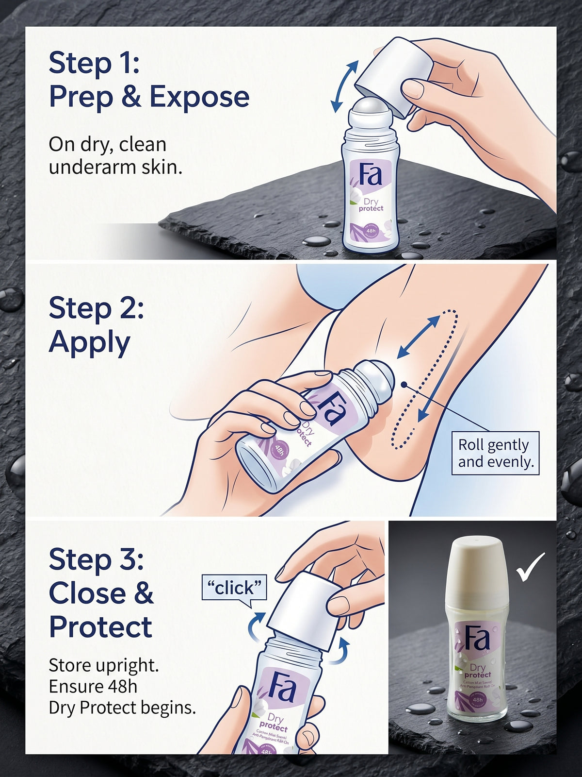 Fa Dry Protect Anti-Transpirant Roll-On (Cotton Mist Scent)