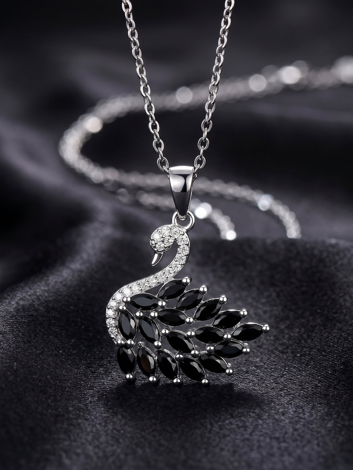 Swan Cubic Zirconia Swan Necklace