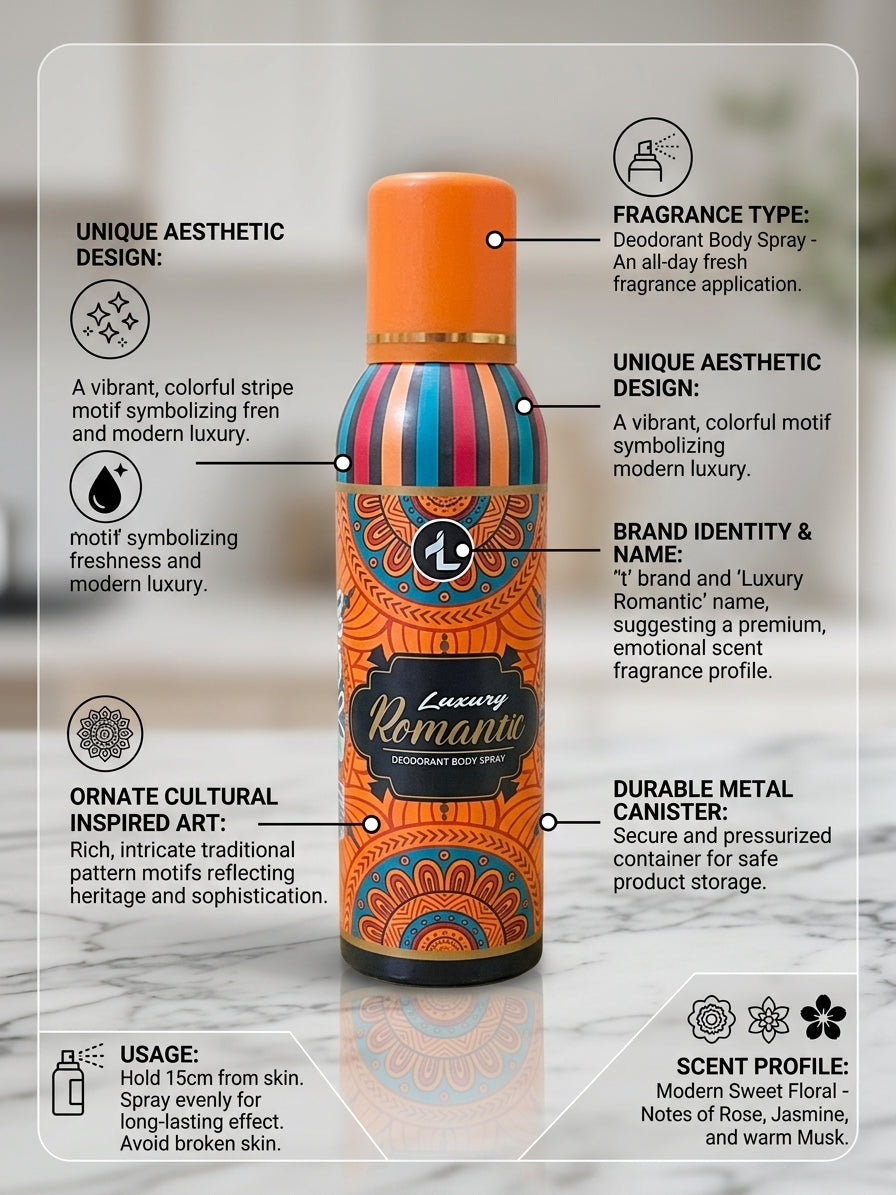 Luxury Romantic Deodorant Body Spray